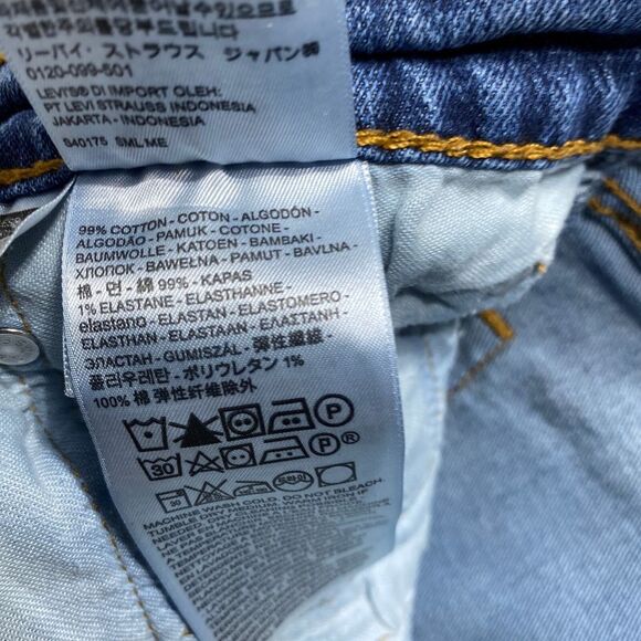 Levis Jeans Men 34x30 Blue 505 Regular Fit Straight Leg Medium Wash Tag 34x30 - Picture 11 of 16